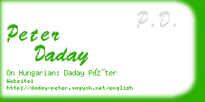 peter daday business card